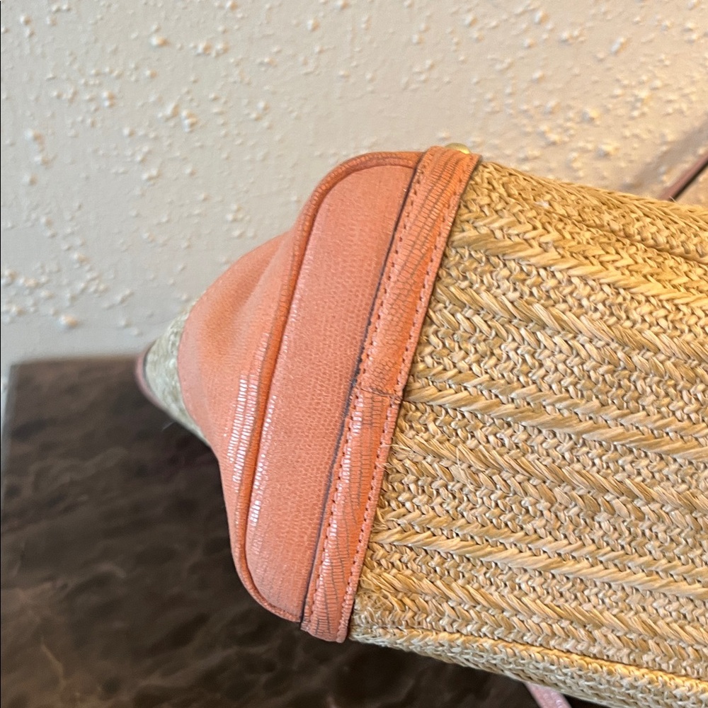 Coach Alexandra Straw Studded Tote (model F21959) - Picture 5 of 8